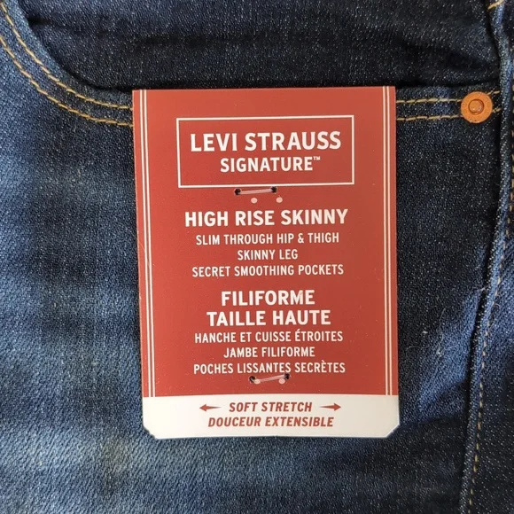🆕 Levi's Women's Soft Stretch High Waist Skinny Jeans, Classic Dark Wash 27x30 - Picture 5 of 11
